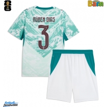 Portugal Ruben Dias #3 Bortedraktsett Barn VM 2026 Kortermet (+ Korte bukser)